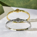 Gucci GG Medallion Edge Cuff Bracelet
