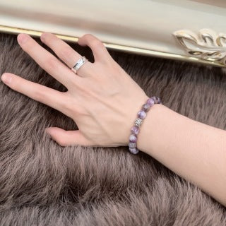 Louis Vuitton Amethyst Bead Monogram Bracelet